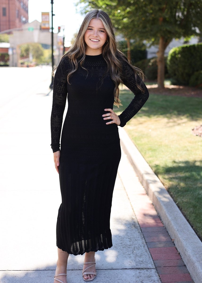 Avery Midi Dress - Black - MerciGrace BoutiqueDress