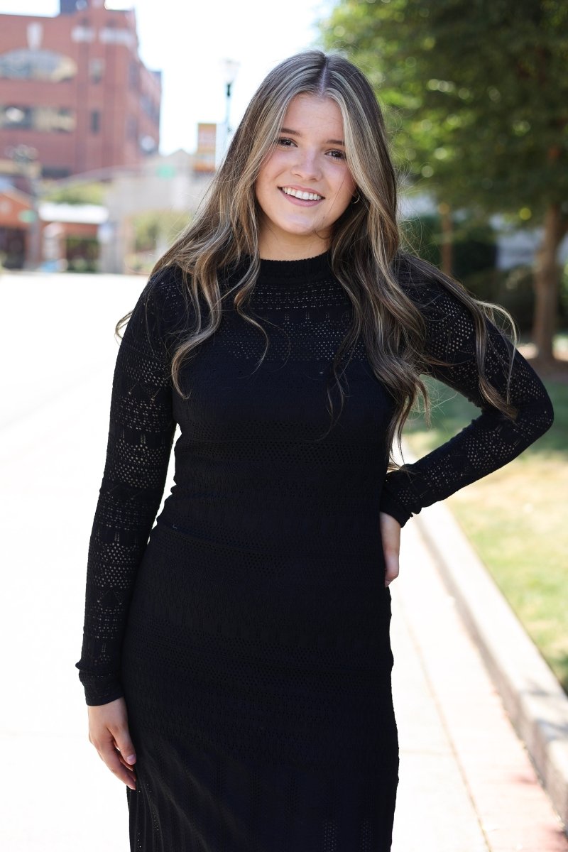 Avery Midi Dress - Black - MerciGrace BoutiqueDress