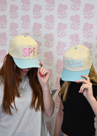 Out of Office and SPF trucker hat perfect for bachelorette weekend