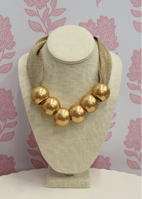 Bandana Mesh Fabric Necklace - Gold - MerciGrace BoutiqueNecklace