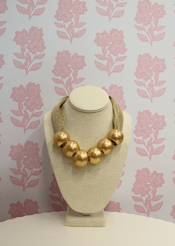 Bandana Mesh Fabric Necklace - Gold - MerciGrace BoutiqueNecklace