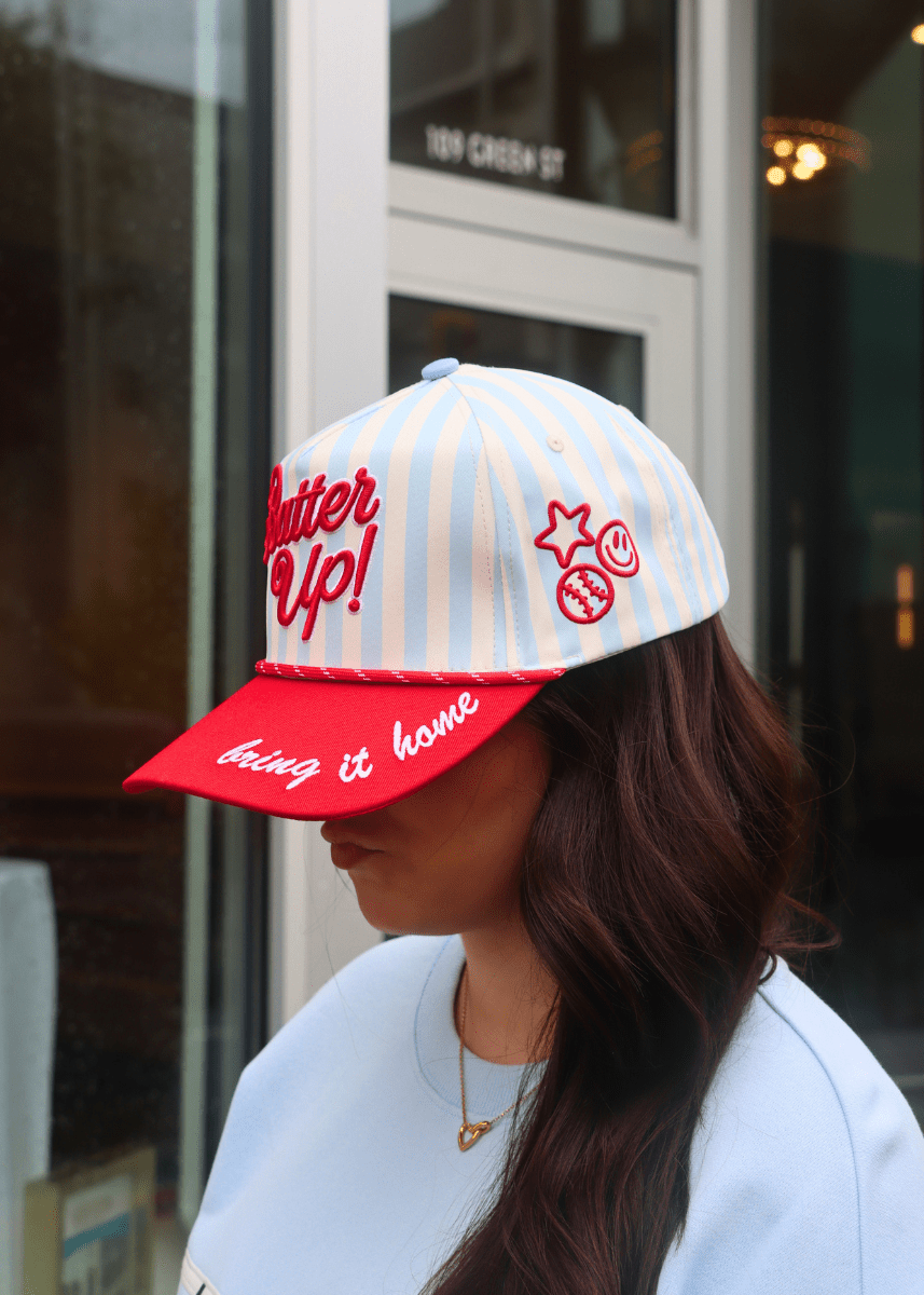 Batter Up Hat - White/Multi - MerciGrace BoutiqueHat