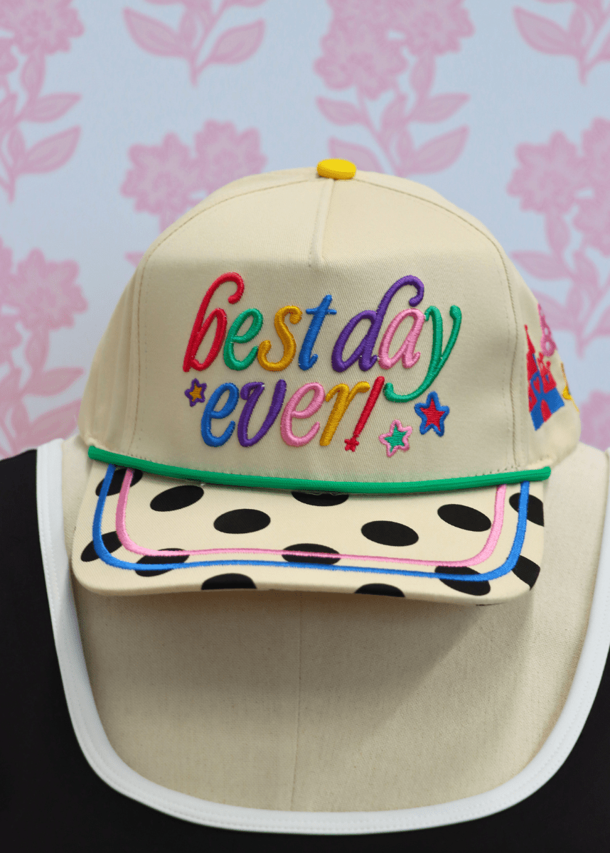 Best Day Ever Hat - Cream/Multi - MerciGrace BoutiqueHat
