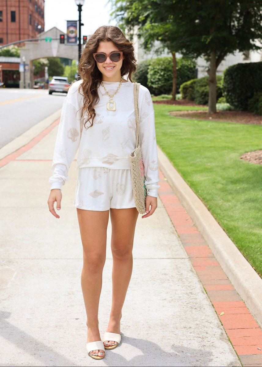 Bisous Shell Top - Vanilla Ice - MerciGrace BoutiqueLounge