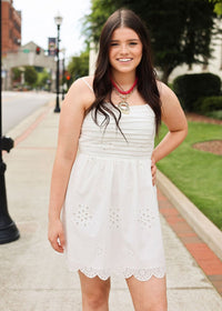 Bloomfield Eyelet Mini Dress - White - MerciGrace BoutiqueDress