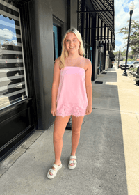 Blush Belle Lace Trim Shorts - MerciGrace BoutiqueShorts