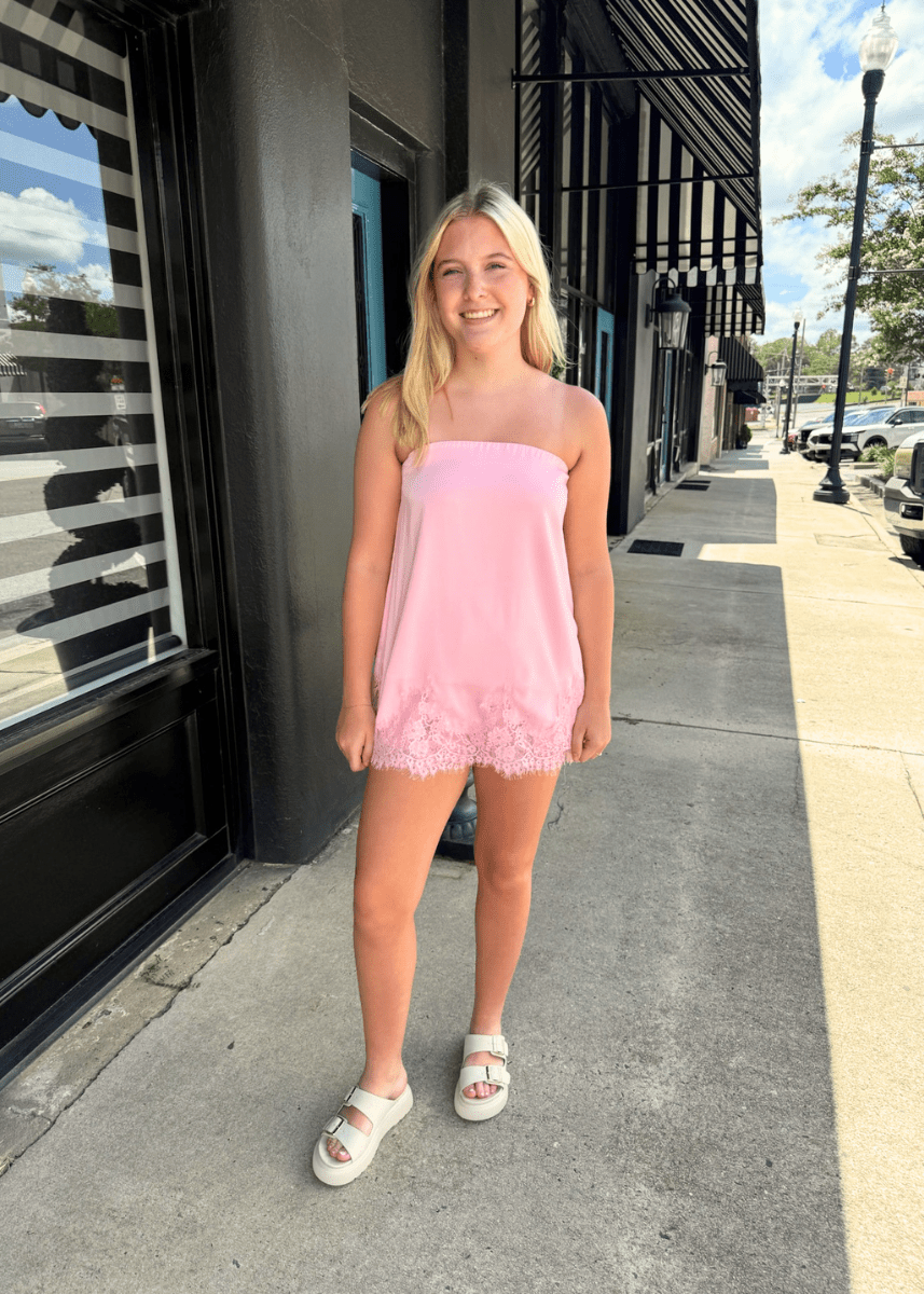 Blush Belle Lace Trim Shorts - MerciGrace BoutiqueShorts