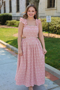 Blushing Petals Midi Dress - Blush - MerciGrace BoutiqueDress