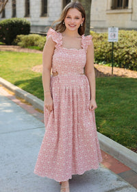 Blushing Petals Midi Dress - Blush - MerciGrace BoutiqueDress