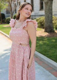 Blushing Petals Midi Dress - Blush - MerciGrace BoutiqueDress