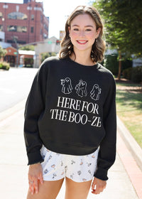 Booze Sweatshirt - Ash Black - MerciGrace BoutiqueSweatshirt