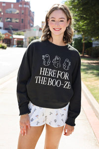 Booze Sweatshirt - Ash Black - MerciGrace BoutiqueSweatshirt