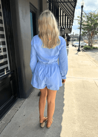 Borrowed & Blue Oxford Romper - MerciGrace BoutiqueRomper