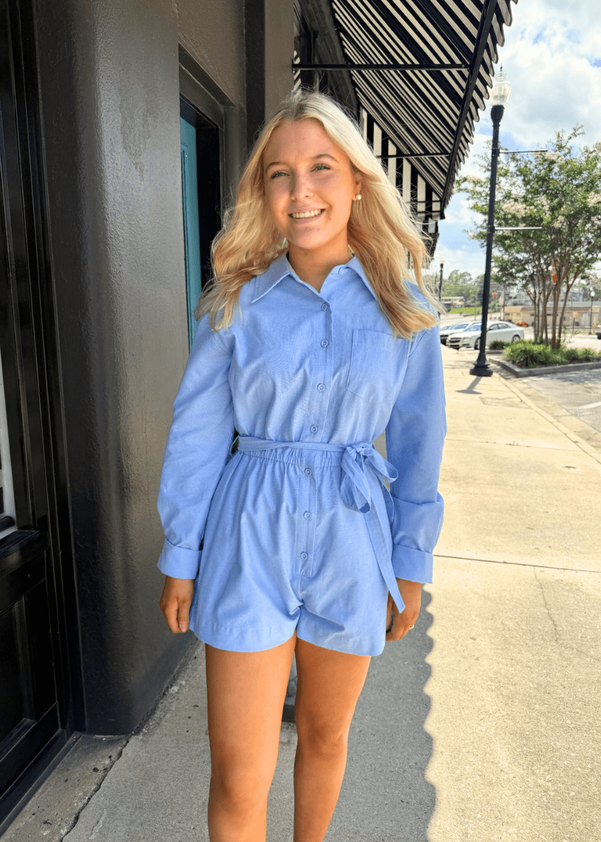 Borrowed & Blue Oxford Romper
