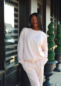 Boyfriend Sweatshirt - Pink Salt - MerciGrace BoutiqueSweatshirt