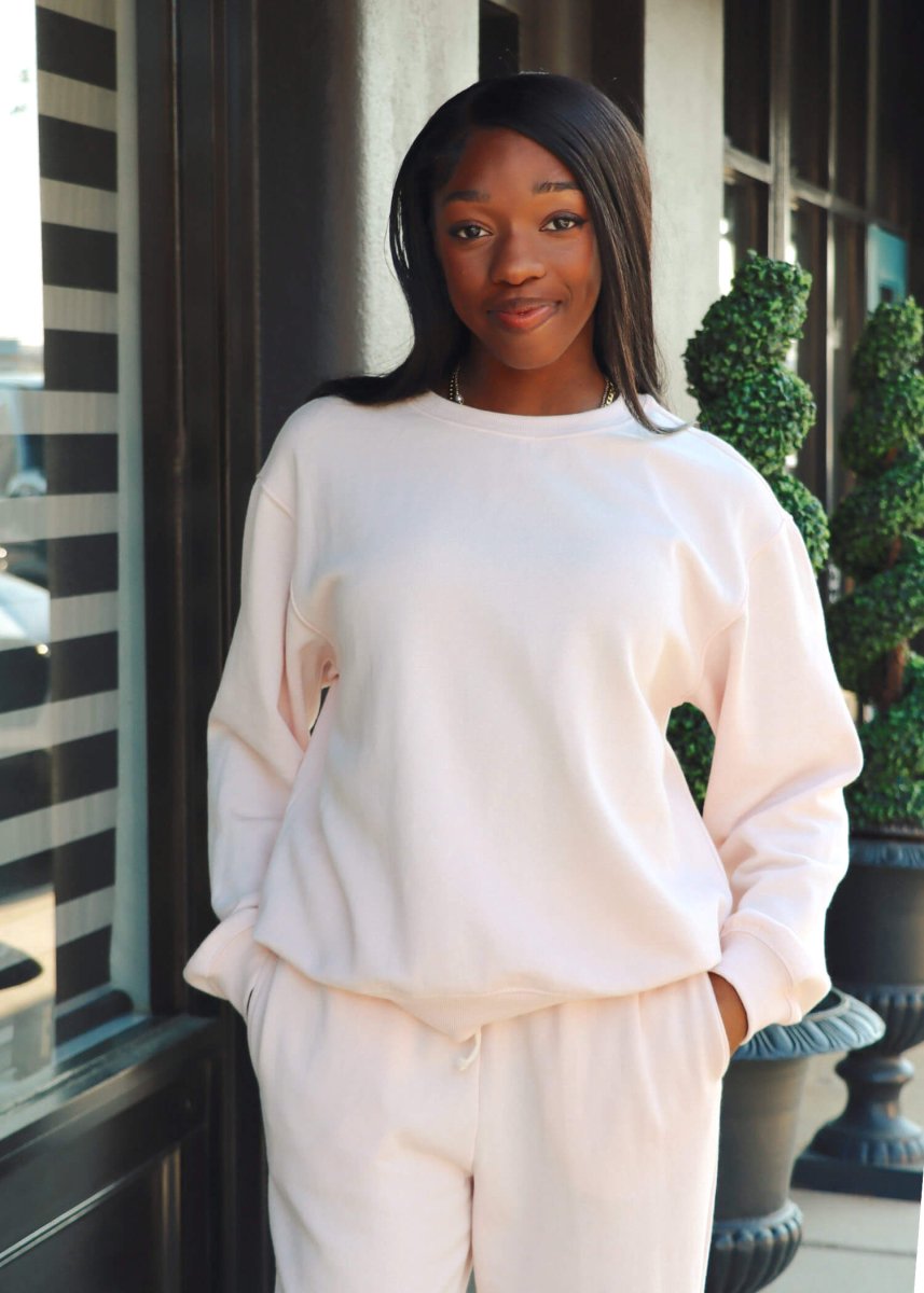 Boyfriend Sweatshirt - Pink Salt