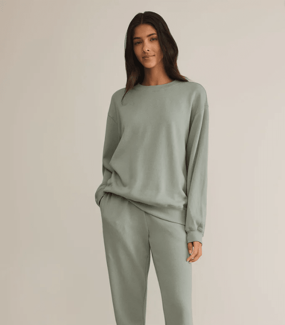 Boyfriend Sweatshirt - Sage Green - MerciGrace BoutiqueSweatshirt