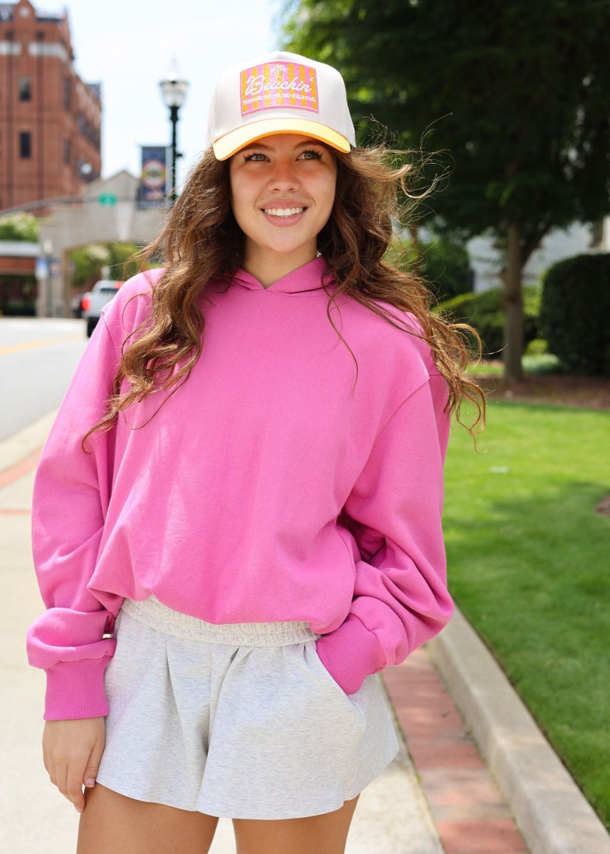 Bubble Hem Hoodie - Bubblegum Pink - MerciGrace BoutiqueHoodie