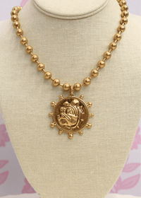 Bulldog Coin Necklace Set - Gold - MerciGrace BoutiqueNecklace