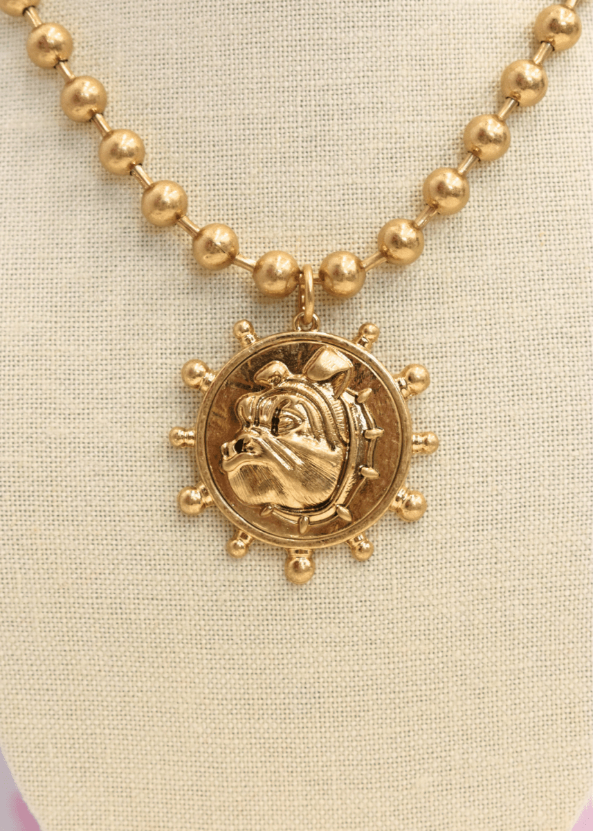Bulldog Coin Necklace Set - Gold - MerciGrace BoutiqueNecklace