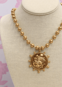 Bulldog Coin Necklace Set - Gold - MerciGrace BoutiqueNecklace
