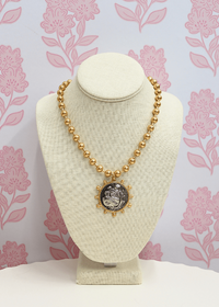 Bulldog Coin Necklace Set - Two - tone - MerciGrace BoutiqueNecklace