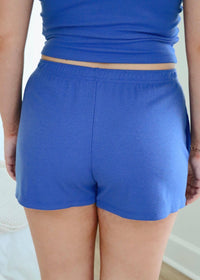 Button Lounge Short - Cobalt Blue - MerciGrace BoutiqueShorts