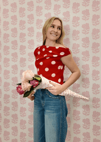 Camille Polka Dot Asymmetrical Sweater - MerciGrace BoutiqueTop