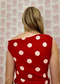Camille Polka Dot Asymmetrical Sweater - MerciGrace BoutiqueTop