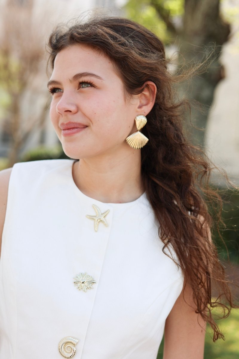 Capri Coast Vest - White/Gold - MerciGrace BoutiqueShirts & Tops
