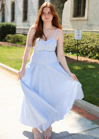 Charleston Stripe Maxi Dress - Blue - MerciGrace BoutiqueDress