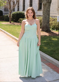 Charleston Stripe Maxi Dress - Green - MerciGrace BoutiqueDress