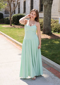 Charleston Stripe Maxi Dress - Green - MerciGrace BoutiqueDress