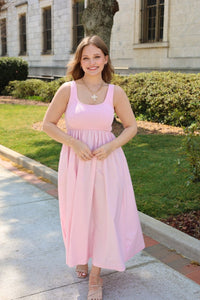 Charlotte Midi Dress - Baby Pink - MerciGrace BoutiqueDress