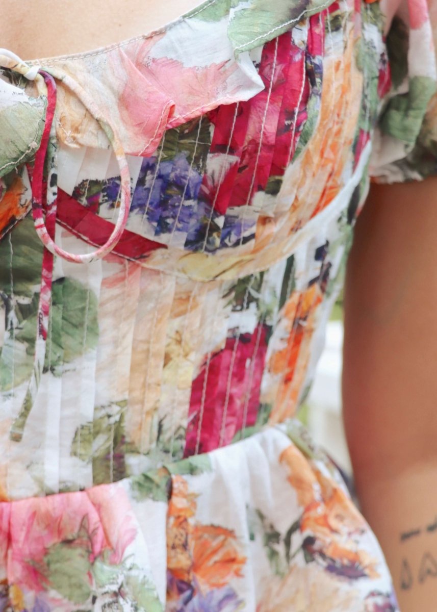 Clemence Floral Blouse - Pink/Multi - MerciGrace BoutiqueTop