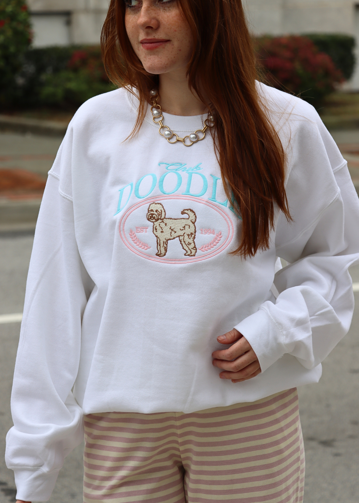 Club Doodle Embroidered Sweatshirt