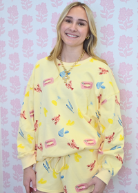 Women’s coastal lobster sweatshirt with beach inspired design