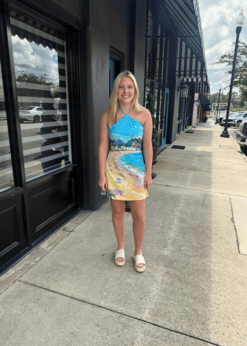 Coastline Canvas Halter Mini Dress - MerciGrace BoutiqueDresses