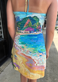 Coastline Canvas Halter Mini Dress - MerciGrace BoutiqueDresses