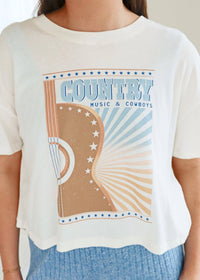 Country Music Tee - Sea Salt - MerciGrace BoutiqueTshirt