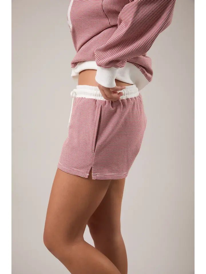 Cupid Stripe Shorts - Red Stripe - MerciGrace BoutiqueShorts