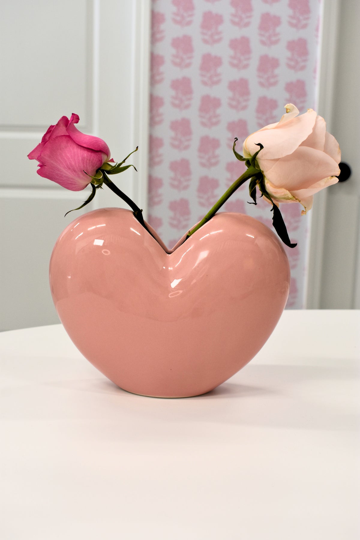 Love Heart Vase- Pink