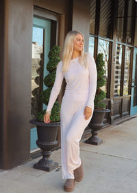 Dawn Lux Rib Pant - Whisper Pink - MerciGrace BoutiquePants