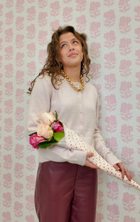 Medina Cozy Cardigan - Washed Pink