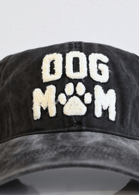 "Dog Mom" Baseball Cap - Washed Black - MerciGrace BoutiqueHand Bag