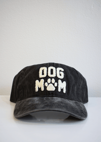 "Dog Mom" Baseball Cap - Washed Black - MerciGrace BoutiqueHand Bag