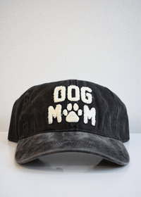 "Dog Mom" Baseball Cap - Washed Black - MerciGrace BoutiqueHand Bag