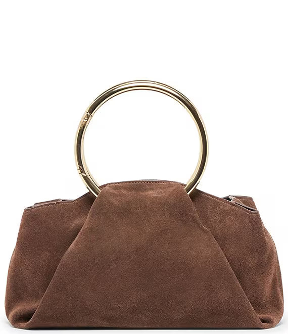 Dolce Vita suede clutch with attachable crossbody strap