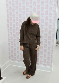Driftwood Calm Lounge Pants - Chocolate Brown - MerciGrace BoutiquePants