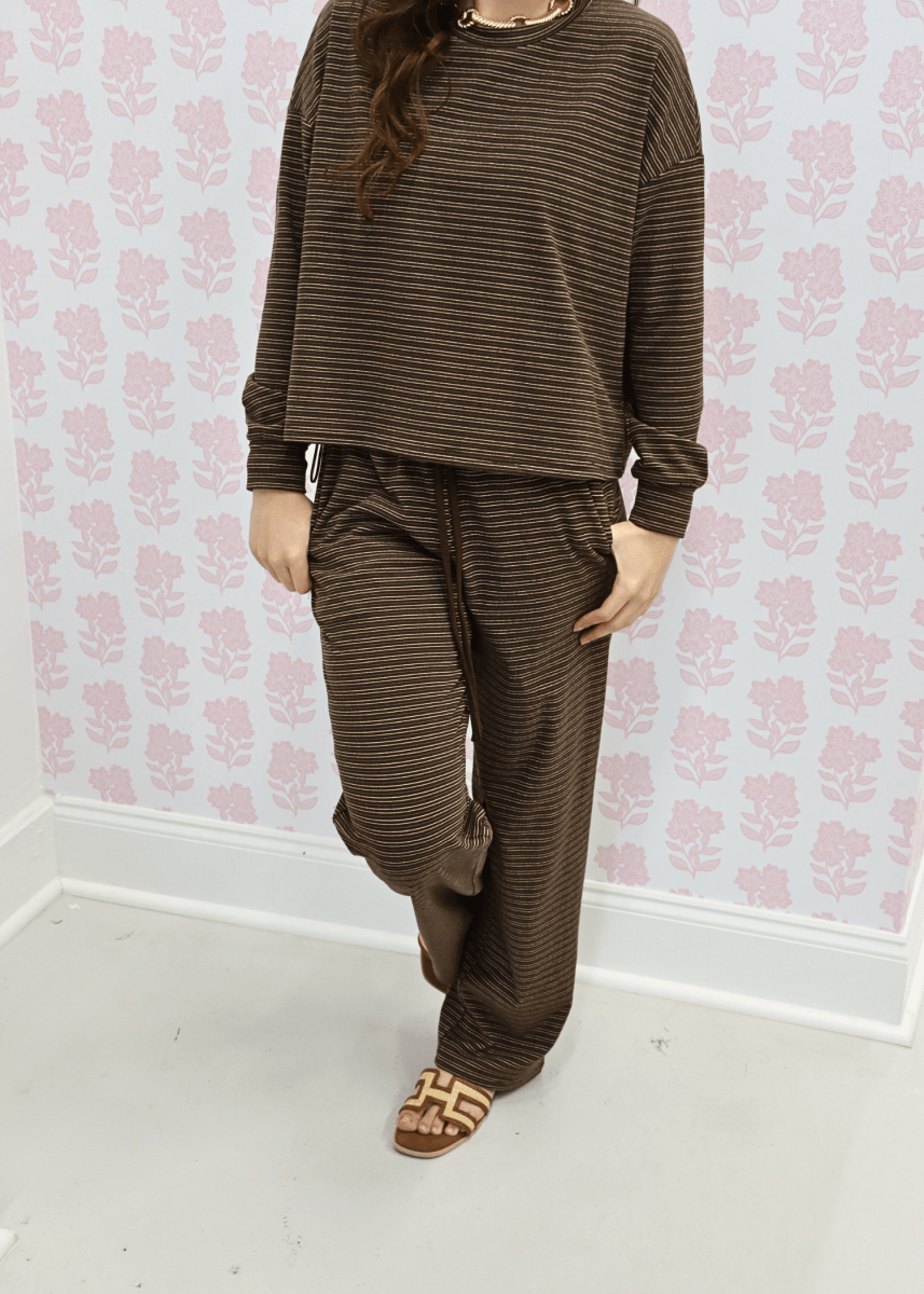 Driftwood Calm Lounge Pants - Chocolate Brown - MerciGrace BoutiquePants